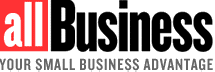 All Business logo. All is written in lowercase contained within a red square. Business is written in black. Underneath those words are the words "Your Small Business Advantage" in dark grey.