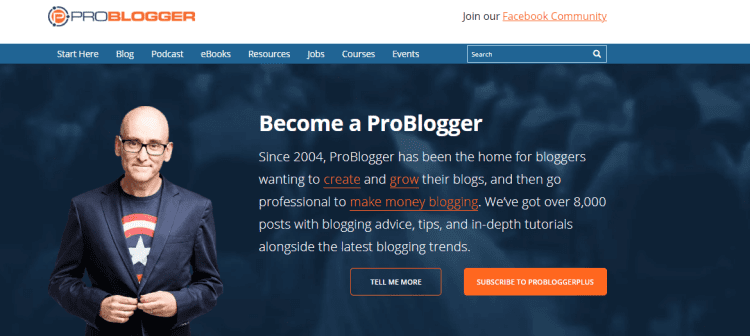 Hình ảnh trang web Problogger