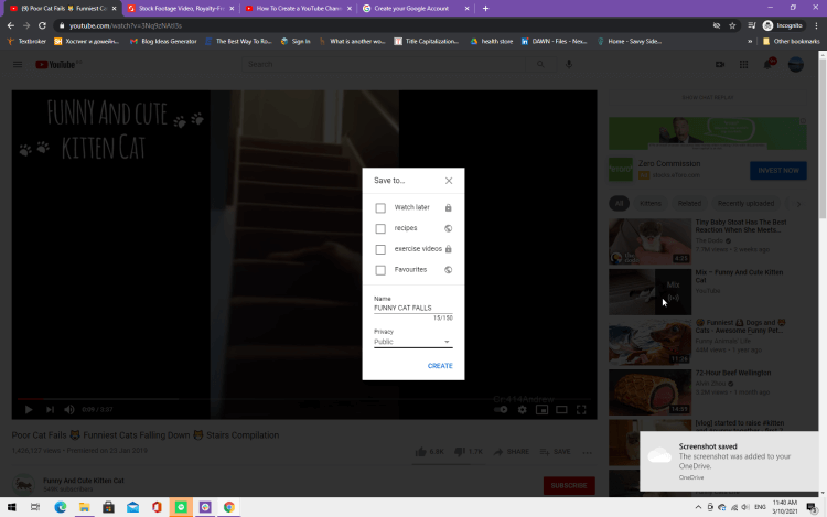 Screenshot from YouTube showing how to download your videos