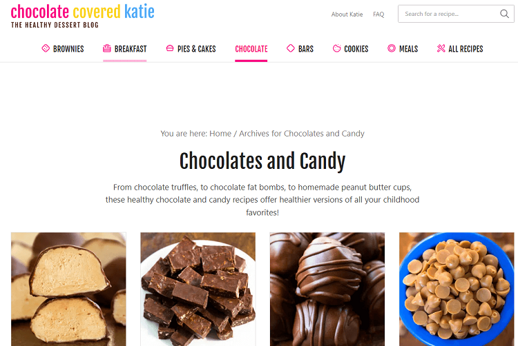 With the mission of promoting healthy desserts and comfort food recipes, Chocolate Covered Katie is the best source of dessert recipes on the web.