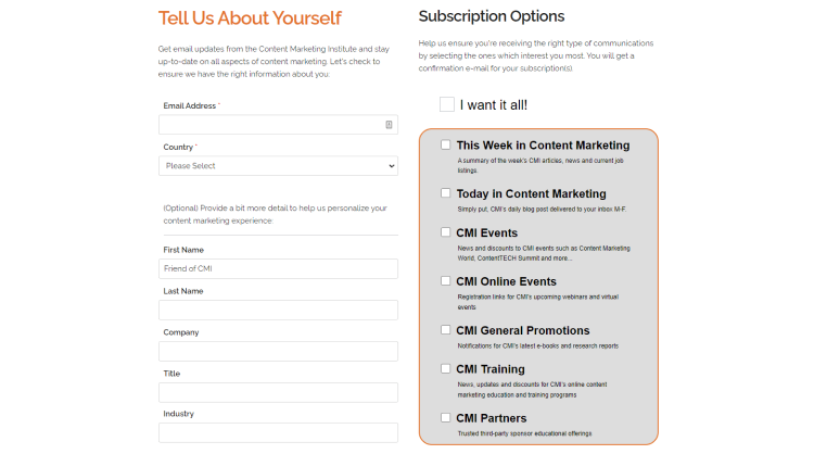 Best content marketing tool: Content Marketing Institute - Best Content Marketing Newsletter