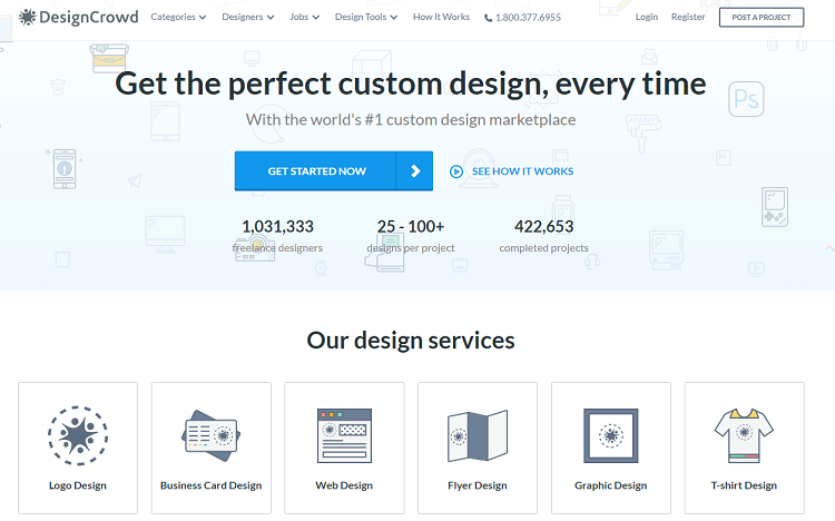 DesignCrowd – Best Freelance Website For Beginners