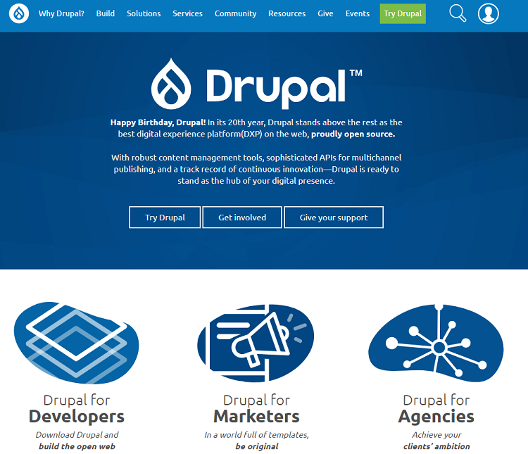 Drupal is more than a blogging platform. It’s a complete content management system (CMS platform) - making it a great choice for businesses.