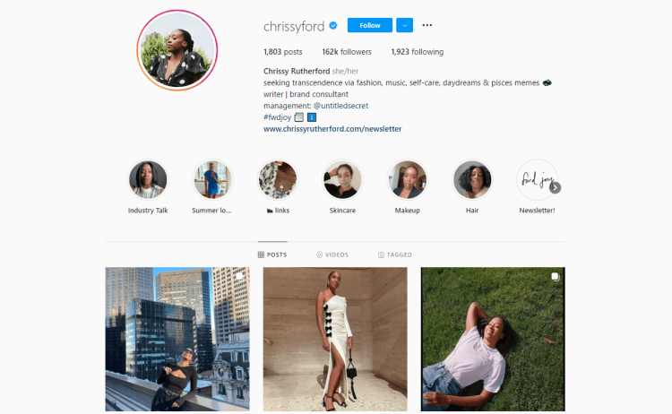 fashion blogger instagram page