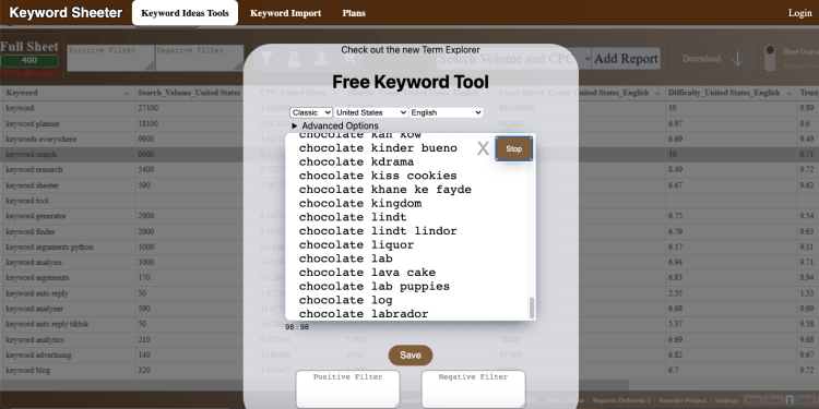 Best content marketing tool: Keyword Sheeter