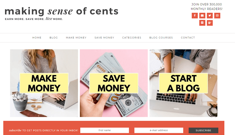 If you’re sitting at home wondering how you’re going to be able to pay off your student debt or gain financial independence, Making Sense of Cents is a personal finance blog that equips you with all of the tools and tips that you could need to make this a reality.
