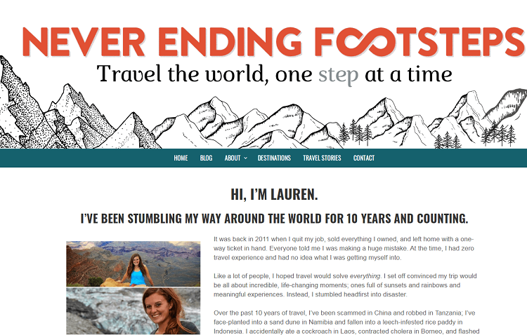 This is Never Ending Footsteps travel blog.