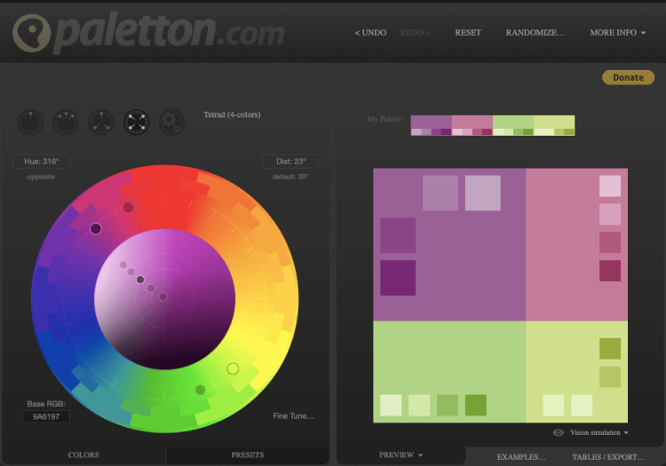 Color scheme: Paletton generator