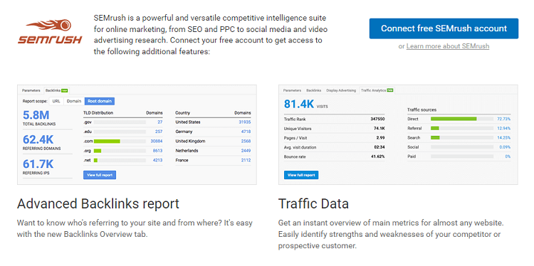 In Winter 2016, SEMrush updated SEOquake with a new feature – the Backlinks Overview report.