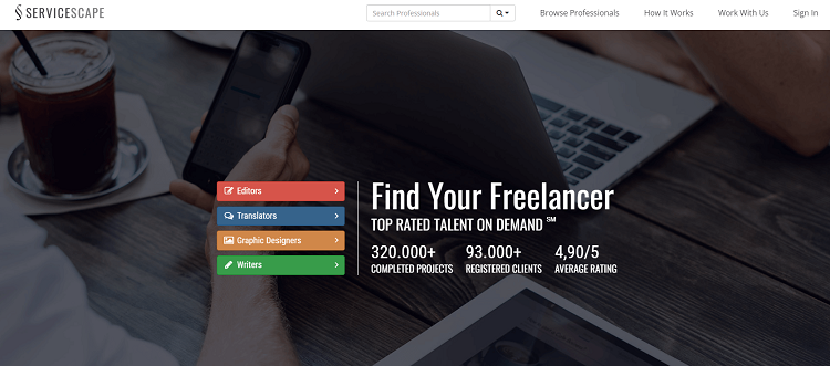 ServiceScape – Best Freelance Editor Website