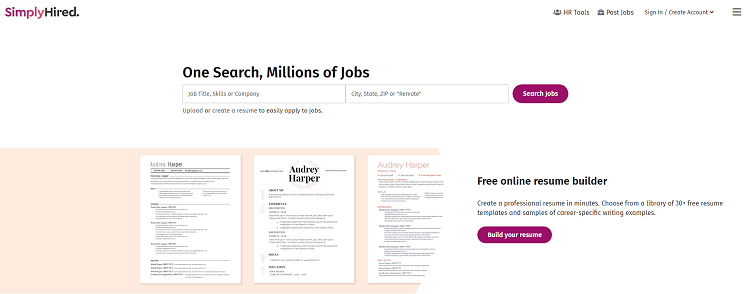 SimplyHired – Best Freelance Website For Professionals