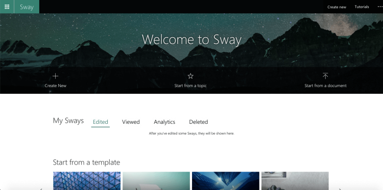 Best marketing tool: Sway