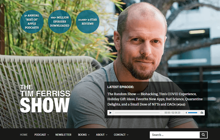 This is Tim Ferriss personal blog. His blogs explore how you can work less in a week so you have more time to spend doing the things you love.