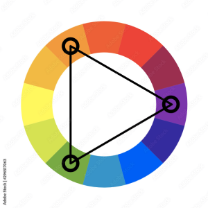 Color wheel: Triadic color scheme