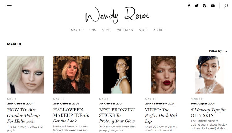 Wendy Rowe Best Beauty Guru Blog Page