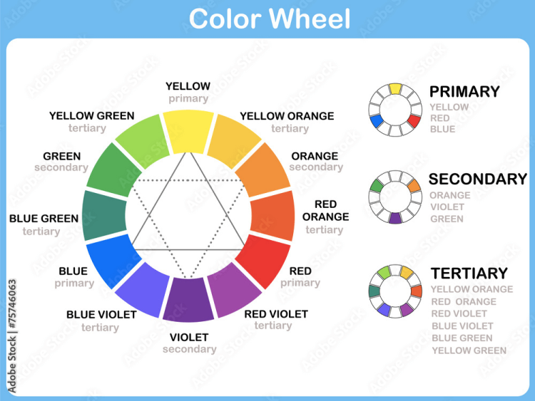 Color Wheel and its division.