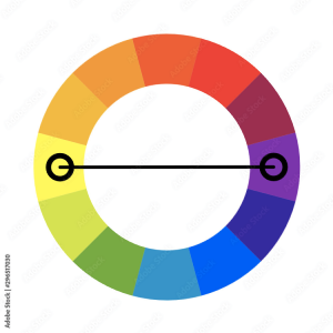 Color wheel: complementary color scheme