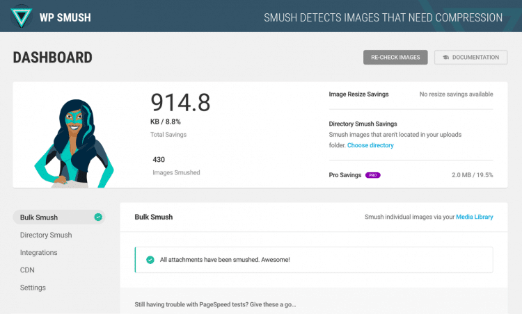 Smush tool for nonprofits