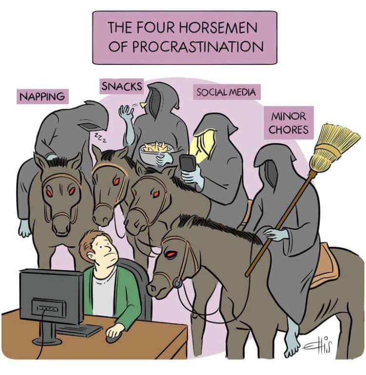 working from home meme and four horsemen