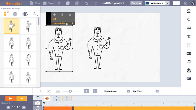 This is Animaker whiteboard animation software.