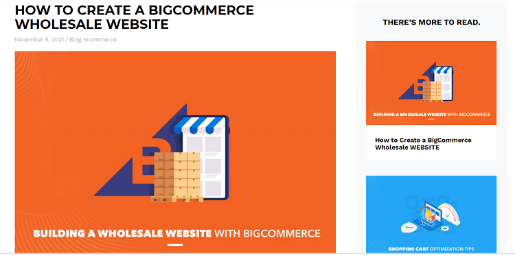 This is a screenshot of the homepage of BigCommerce platform.
