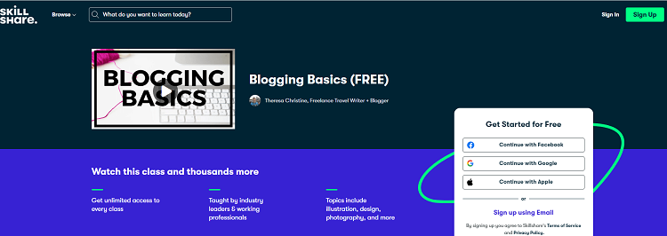 Blogging Basics is a free online blogging course that will give you a quick summary of the basics.