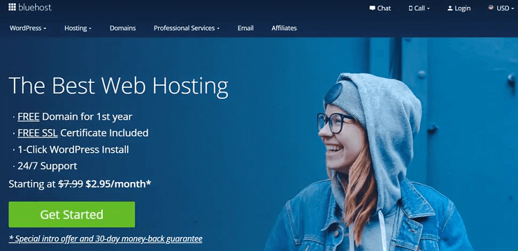Bluehost – Best Open Source Website Builder