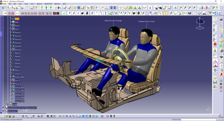 Best 3D Printing Software for Corporations, CATIA user interface.