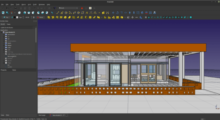 Best 3D Printing Software for Mac, FreeCAD user interface. 