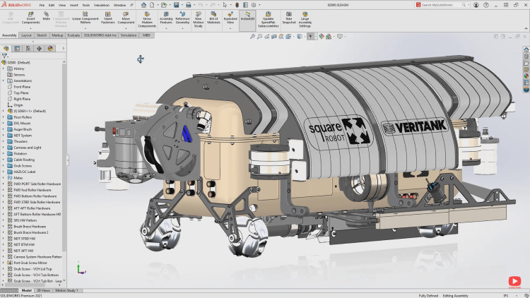 Best 3D Printing Software for Industrial 3D Modeling, Solidworks user interface. 