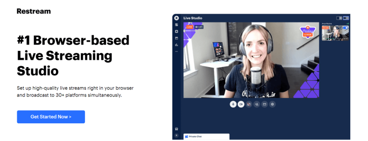 Best Live Streaming Software, Restream in the use.