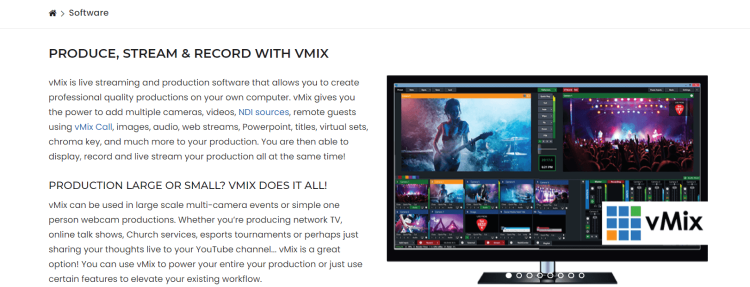 Best Live Streaming Software. vMix,.
