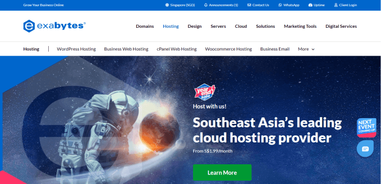 Best web hosting providers in Singapore