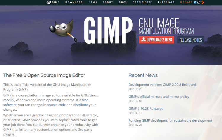 This is GIMP photo editing software.
