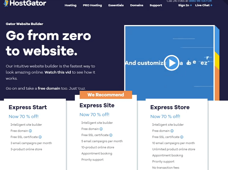 HostGator – Best Website Designer with Hosting