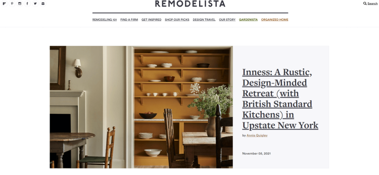 Home Improvement and Home Decor Blogs, Remodelista page featuring article on a rustic design-minded retreat.