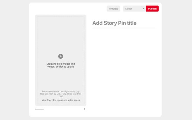 How to create post on Pinterest image of adding story pin.