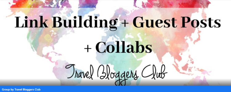 Online Marketing Communities for travel bloggers, Link Building+Guest Posts+Collabs facebook page.