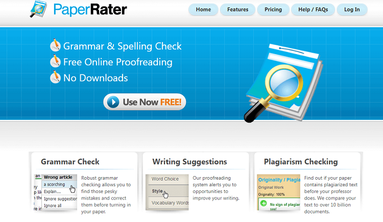 This is Paper Rater grammar checker tool.
