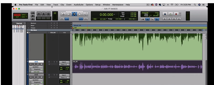 This is Pro Tools podcast editing software.