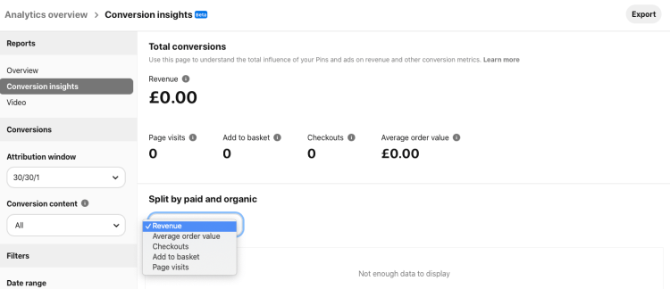 Pinterest Analytics, image of business analytics.