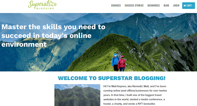 Superstar Blogging by Nomadic Matt - The Best Travel Blogging Course