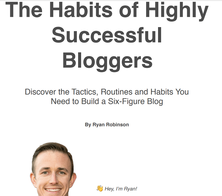 The Habits of Highly Successful Bloggers by Ryan Robinson - Best Book on Blogging for Profit