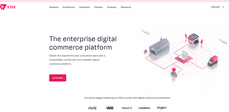 This is a screenshot of the homepage of VTEX ecommerce platform.