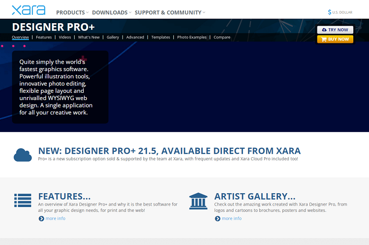 This is Xara Designer Pro graphic design software.