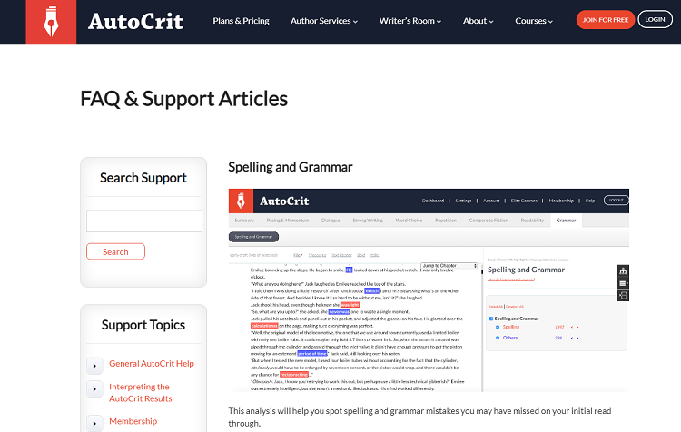 This is Autocrit grammar checker tool.