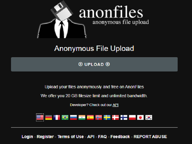 AnonFiles is a reliable free file hosting website for those who value security.