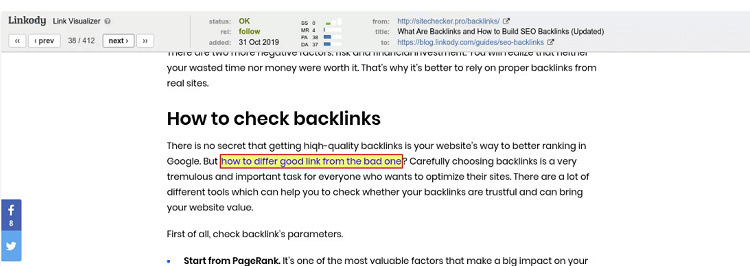How does Linkody Work and How to Use it? Linkody uses your website's domain to scan the web for backlinks. Installation is quick and easy and doesn't require a super technical installation process.