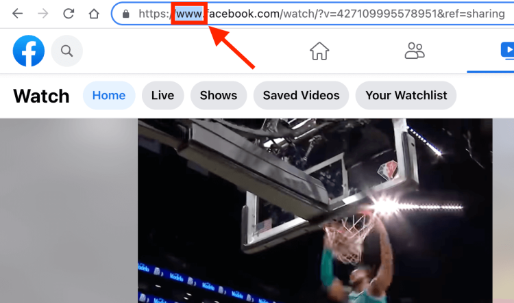 How to save a video from facebook guide, modifying copied link.