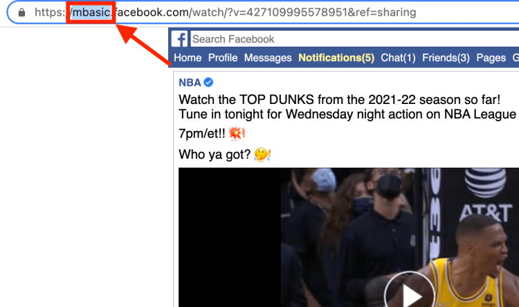 How to save a video from facebook guide, entering the link.